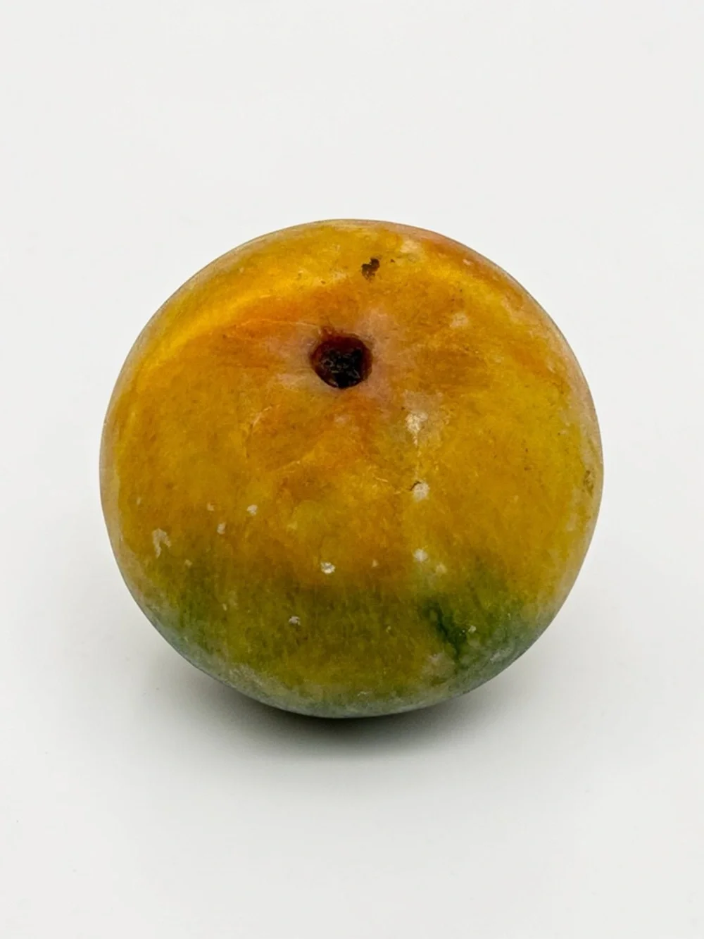 Vintage Italian Alabaster Carved Stone Decorative Fruit Green Yellow 2 3/4" - Picture 9 of 11